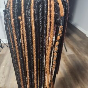 Black and Brown Faux Locs Full Lace Wig